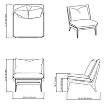 Load image into Gallery viewer, Boudoir Chair, 775.1w x 326.8d x 811.8h mm, Frame Blackened Steel & Satin Brass, Fabric Cumulus Nude, Leather Nude Pink