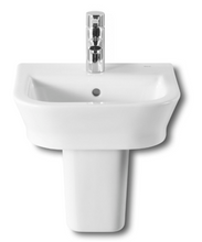 Load image into Gallery viewer, A327478000 + 3-37472 GAP WASH BASIN WITH SEMI-PEDESTAL IN WHITE SIZE: 400 x 320 mm