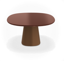 Load image into Gallery viewer, Allure_O' TAO125QL Table, 1250w x 1250d x 720h mm, Top Glossy Clay 7850L, Frame Glossy Tobacco 4232L