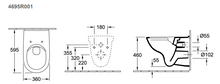 Load image into Gallery viewer, 4695.R0.01 O.Novo Vita wall-mounted washdown WC + Haro 535197 Seat&Cover in white