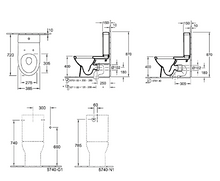 Load image into Gallery viewer, O.novo 4606R001, 5788S101, 9m38.S1.01 DirectFlush Close-coupled Washdown Toilet, Rimless, Floor-standing in White Alpin