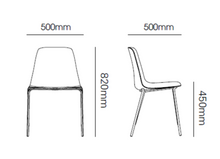 Load image into Gallery viewer, Lola Chair, 500w x 500d x 820h (450sh) mm, Shell Khaki, Frame Chrome