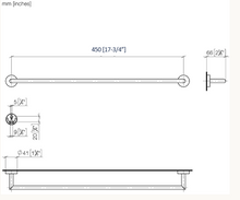 Load image into Gallery viewer, 83060979-09 (XS-084124) Towel Bar in Durabrass, Special Made with center to center 450 mm