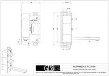Load image into Gallery viewer, Rettangolo 20488.031 Built-In Mixer with Spout in chrome & 20497.031 concealed part