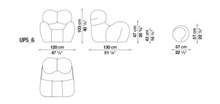 Load image into Gallery viewer, Serie Up 2000 UP5_6 Armchair, 1200w x 1300d x 1030h mm, Fabric Lora 2545791