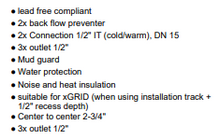 Load image into Gallery viewer, 36425831-00 thermostat with one function volume control with 3542497090 concealed part, 28669831-00 ceiling rain shower in Chrome