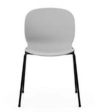 Load image into Gallery viewer, RBM Noor 6050S Chair with four legs, 543w x 490d x 835h mm, Base Metal Silver, Back Misty Grey