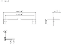 Load image into Gallery viewer, Symetrics 83.060.980.00 Towel Bar 600mm (Chrome)