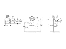 Load image into Gallery viewer, A327249000 (EU) Meridian compact washstand w/fix. in white 350 x 320 mm