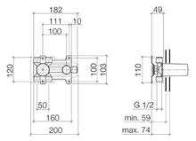 Load image into Gallery viewer, Mem 36.812.782.00 Wall-Mounted Single-Lever Basin Mixer in Chrome with Individual Rosettes and 200mm Projection (concealed parts included)