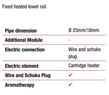 Load image into Gallery viewer, 3-582 electric heated towel rail 470mm in dark champagne
