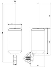 Load image into Gallery viewer, Goccia 38019.079 Toilet Brush in White & White