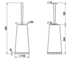 Load image into Gallery viewer, Cono 45443.706 Standing Brush Holder in Black Metal Pvd