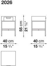 Load image into Gallery viewer, Ebe 2026 Small Table, 400w x 400d x 550h mm, Top Grey Oak 0378G, Frame Bronzed Nickel Painted 0174B