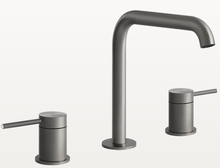 Load image into Gallery viewer, 316 Flessa 54012.239 three-hole basin mixer in brushed steel without waste