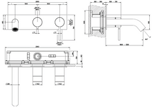 Load image into Gallery viewer, 316 54136.239 + 54139.239 two-way shower mixer, 54269.239 water outlet, 54044.239 shower set in brushed steel