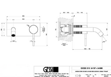 Load image into Gallery viewer, 316 54388.708 + 54197 for mixer with spout in copper brushed PVD