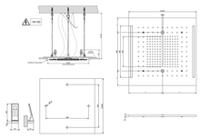 Load image into Gallery viewer, 57977.708+57927.238 Colour multifunction system 500 x 500 mm rainfall, waterfall and mist function, 54520.708+43109 Thermostatic Mixer with 5 Separate Exits, 59242+38773+54137 shower set, 32982+32985 jets x 4 in Copper Brushed PVD