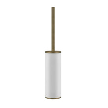 Load image into Gallery viewer, INCISO ACCESSORIES 58543.713 White free standing toilet brush holder in 713 Antique Brass