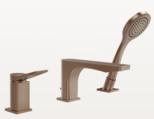 Load image into Gallery viewer, Rilievo 59037.708 three-hole bath mixer in brushed copper PVD with diverter