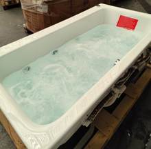 Load image into Gallery viewer, Diva 590 Built-In Bathtub with Frame, Basic Whirlpool with 6 Jets Finish: White / Chrome