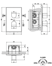 Load image into Gallery viewer, 59152.708 ceiling-mounted adjustable and antilimestone showerhead, 59134.708+09269 hermostatic mixer, two-way diverter in 708 Copper Brushed PVD, 58123.713 shower set in antique brass PVD