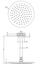 Load image into Gallery viewer, 316 54032.708 +54169 thermostatic 1-way mixer, 59152.708 ceiling-mounted shower in copper brushed PVD