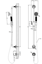 Load image into Gallery viewer, 35072.142 + 35091 one-way thermostatic mixer in Brushed Nickel, 65142.720 shower set in Nickel PVD