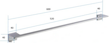 Load image into Gallery viewer, PF-098124-CP Towel Rail 600mm in chrome with logo
