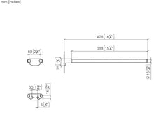 Load image into Gallery viewer, 83210832-00 Towel bar in two parts non-swivel in Polished Chrome