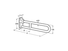 Load image into Gallery viewer, A816932001 (EU) Access folding grab bar in polished bright finish