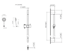 Load image into Gallery viewer, 26413979-46 (XV-011944) Slide Bar & Hose, 28014979-46 (XV-012313) hand shower in Champagne Matt