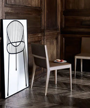 Load image into Gallery viewer, EL SE Chair, 500w x 545d x 800h mm, Frame Grey Oak 0378G, Leather Gamma 410