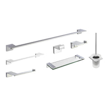 Load image into Gallery viewer, Bauhaus 7 pieces bathroom accessories bundle in Chrome with logo