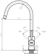 Load image into Gallery viewer, CT 9015C U-shape sink mixer in chrome