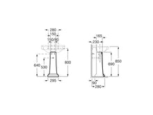 Load image into Gallery viewer, A3270A0000 (EU) Carmen wall-hung viterous china basin 800x500x225 mm in white