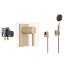 Load image into Gallery viewer, IMO 36020670-46 + 3502097090 single lever mixer, 27803845-46 Hand shower Set in champagne matt,