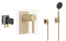 Load image into Gallery viewer, IMO 36020670-46 + 3502097090 single lever mixer, 27803845-46 Hand shower Set in champagne matt,