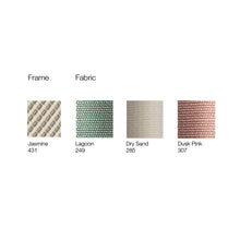 Load image into Gallery viewer, Bitta Lounge Chair in Jasmine Bela Ropes 431 and Lagoon Laminate 249