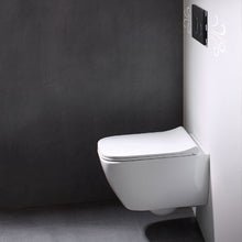 Load image into Gallery viewer, Smyle square wall-hung rimless WC bowl with Square slim design WC seat in white
