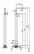 Load image into Gallery viewer, Af/21 Fukasawa 2793a036b Floor-Mount Washbasin Mixer in Brushed Stainless Steel, 1700a036a Built-In Parts