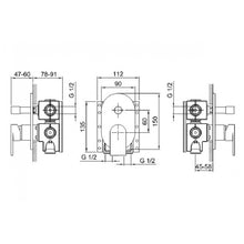 Load image into Gallery viewer, Mare 5102e122b External Piece for Bath and Shower Mixer in Chrome with Diverter AND 19023320a (2200d022a) Built-In Piece