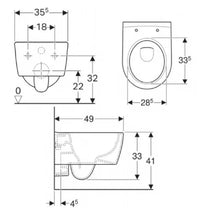 Load image into Gallery viewer, iCon wall-hung WC, washdown, small projection shrounded, rimfree &? 574.130.00.0 iCon soft-closing WC seat & cover in white