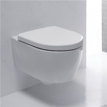 Load image into Gallery viewer, iCon wall-hung WC, washdown, small projection shrounded, rimfree &? 574.130.00.0 iCon soft-closing WC seat & cover in white