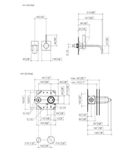 Load image into Gallery viewer, MEM 36861782-00 Wall-mounted Single-lever Basin Mixer in Polished Chrome w/3586097090 Concealed Part