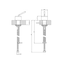 Load image into Gallery viewer, Cono 45091031 counter spout in chrome with 33700.031 Goccia separate control in chrome