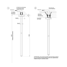 Load image into Gallery viewer, Ovale 23099.031 Ceiling-Mount Basin Spout with Separate Control 23110.031 External part in Chrome & 46112.031 Concealed part