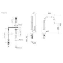 Load image into Gallery viewer, Dornbracht Tara Classic 33826888-06 Sink Mixer with 27721970-06Pull-out Spray in Platinum Matt