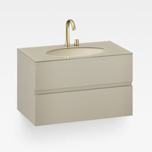 Load image into Gallery viewer, 856717820 Basin vanity with Two Drawers 1200 X 590 X 570 mm in Greige with 327762.000 One Undercounter Basin in white