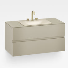 Load image into Gallery viewer, Baia A857201820 wall-hung furniture in greige with A3270C0R33 countertop washbasin in greige with 3 tapholes